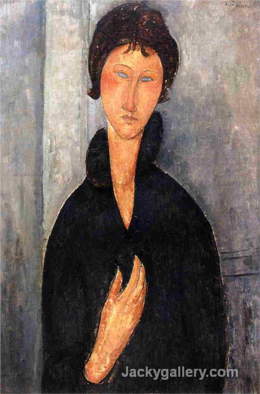 Woman with Blue Eyes by Amedeo Modigliani paintings reproduction